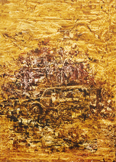 Foto der Arbeit »Beirut«, (Serie,) 1982, Öl/Papier, 100&nbsp;cm&nbsp;×&nbsp;70&nbsp;cm