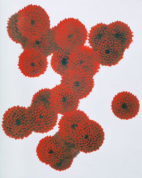 Foto der Arbeit »Dahlien«, 2005, Öl/Leinwand, 50&nbsp;cm&nbsp;×&nbsp;40&nbsp;cm