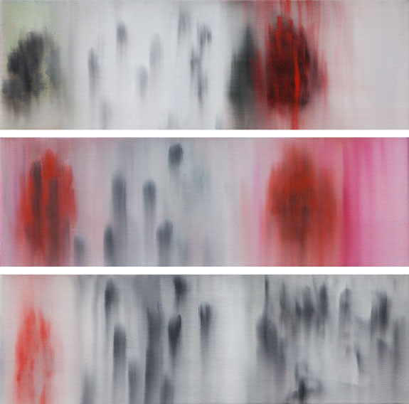 Foto der Arbeit »Ohne Titel«, 2010, Öl/Leinwand, je&nbsp;20&nbsp;cm&nbsp;×&nbsp;60&nbsp;cm