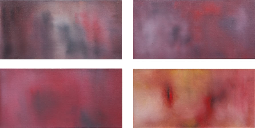 Foto der Arbeit »Ohne Titel«, 2010, Öl/Leinwand, je&nbsp;20&nbsp;cm&nbsp;×&nbsp;40&nbsp;cm