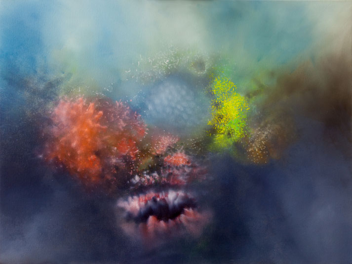 Foto der Arbeit aus der Serie »Submarine Gärten«, 2013, Öl/Leinwand, 60&nbsp;cm&nbsp;×&nbsp;80&nbsp;cm
